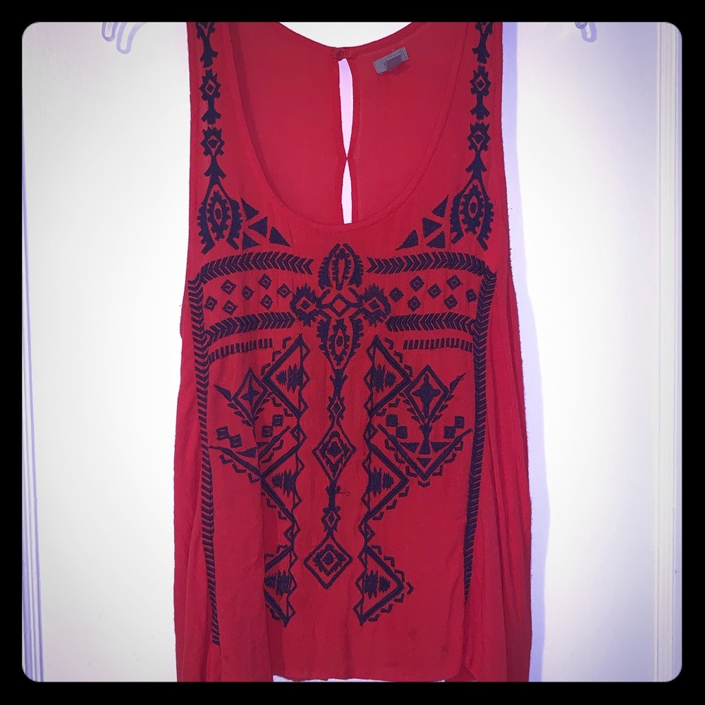 Open back tank top